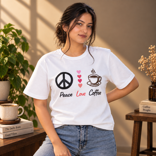 Peace Love & Coffee T-Shirt